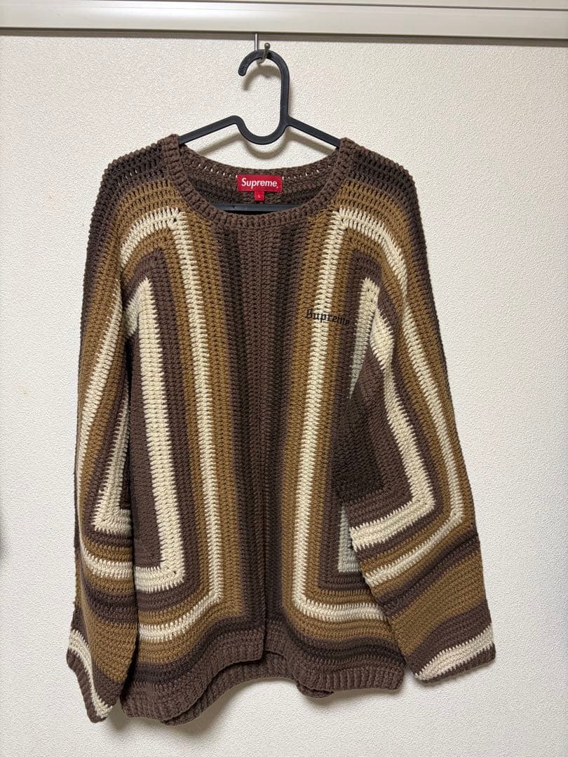 Supreme 2022SS ニットセーター　ブラウン Lサイズ