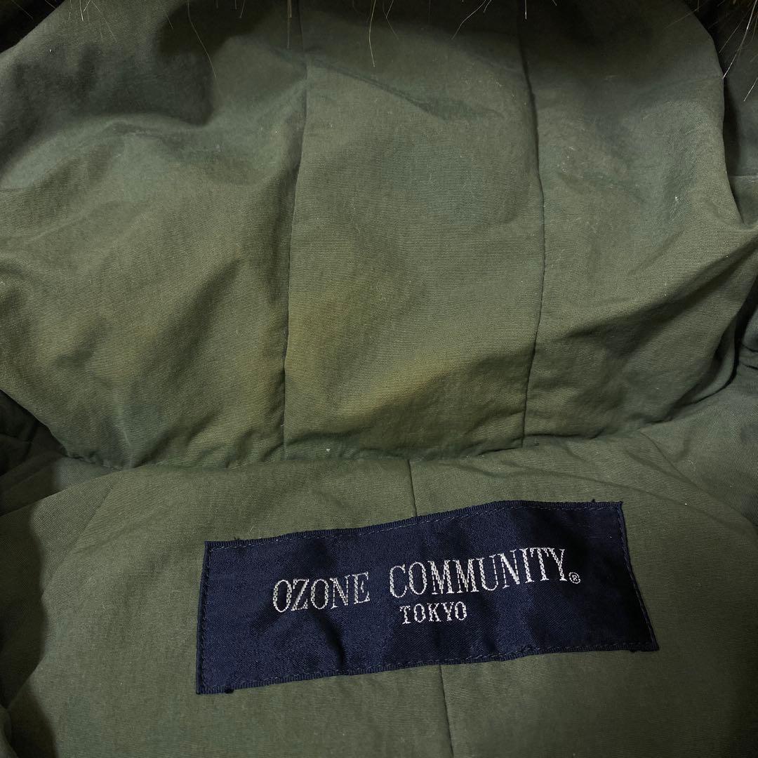 ⚫︎90s OZONE COMMUNITY ファー付き ダウンコート モッズコート