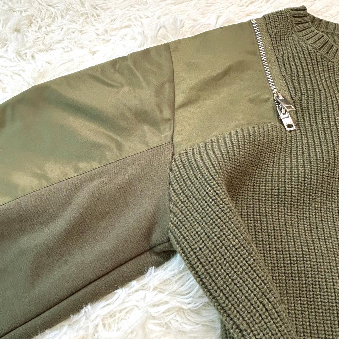 【極美品】DIESEL 2way 肩ジップ MA-1ドッキングニットワンピ