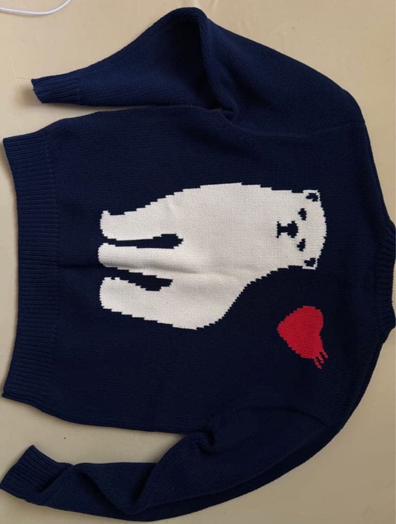 HUMAN MADE ネイビー ニットセーター