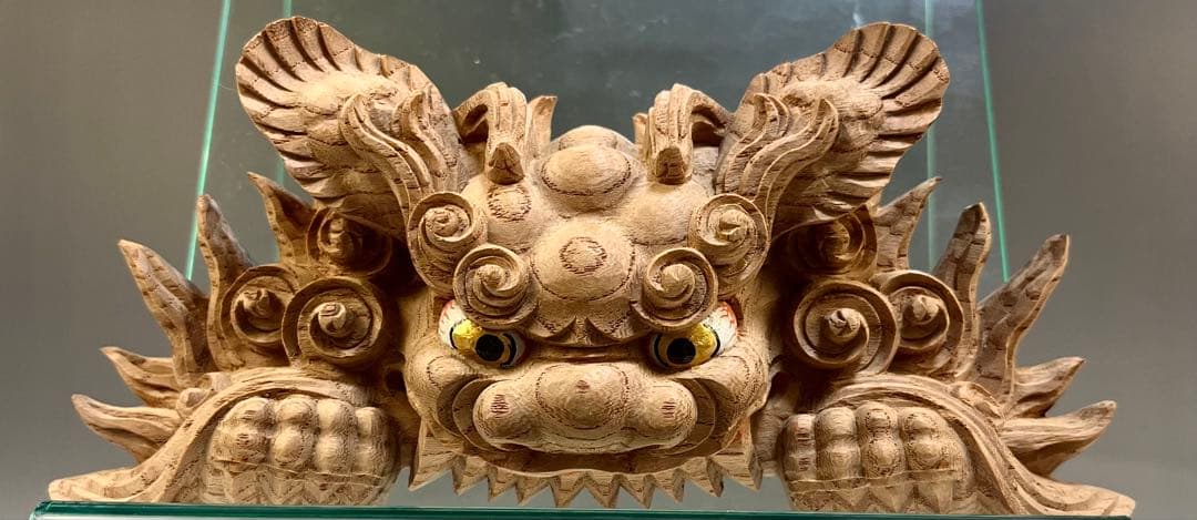 カズシ【木彫　獅噛】だんじり　魔除け　社寺彫刻　宮彫り　悪疫を噛み砕く