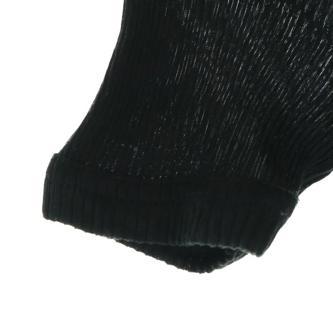 COMME des GARCONS 95SS プリーツ加工 シルクTシャツ 黒