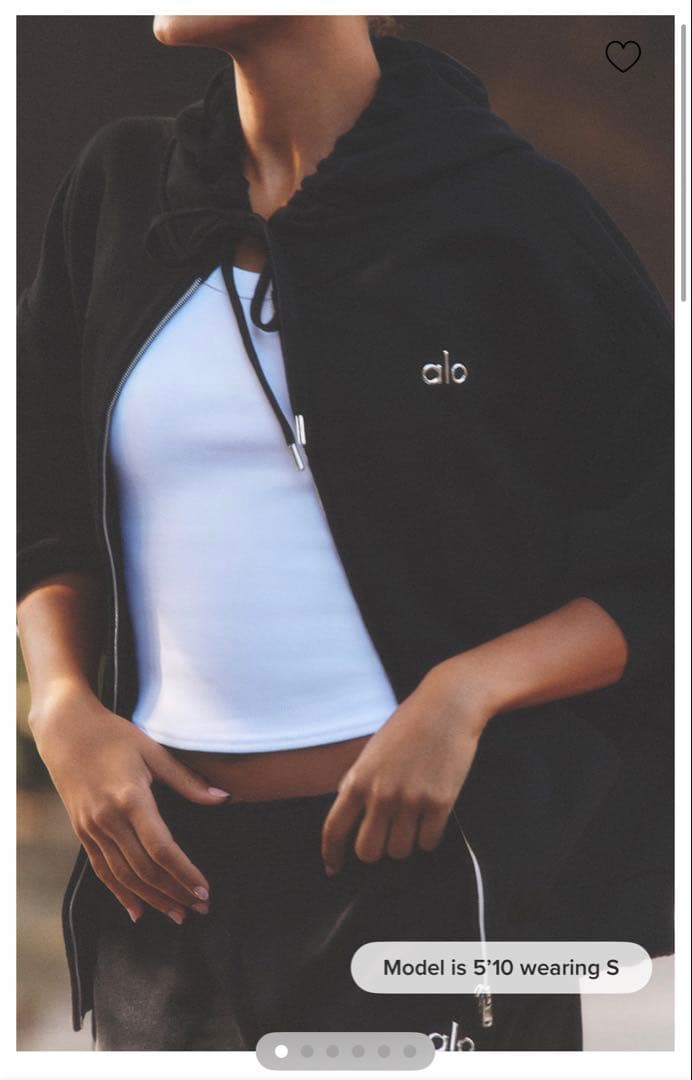 alo Accolade Full Zip Hoodie ブラック