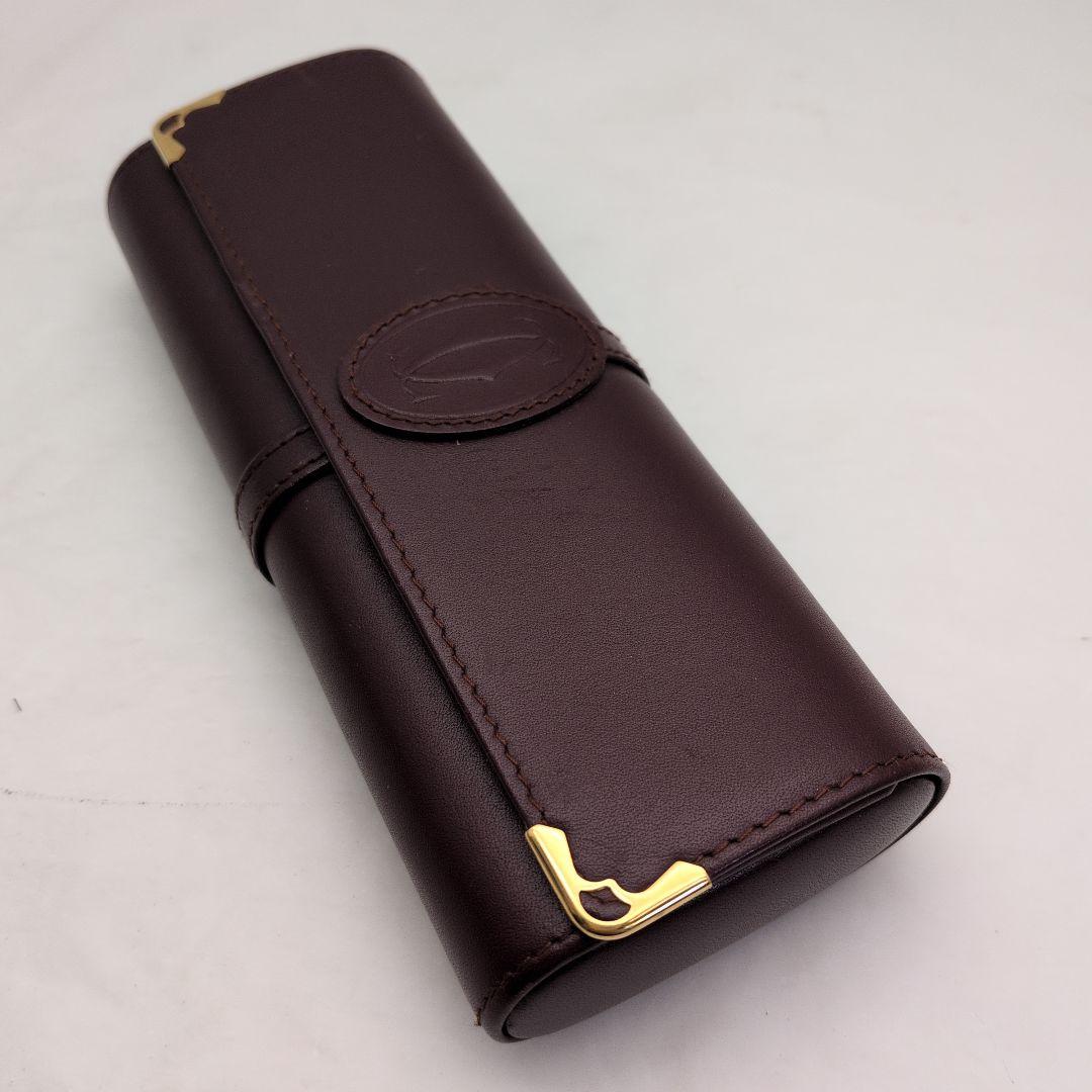 希少品！Cartier カルティエ マストライン 眼鏡ケース ボルドー