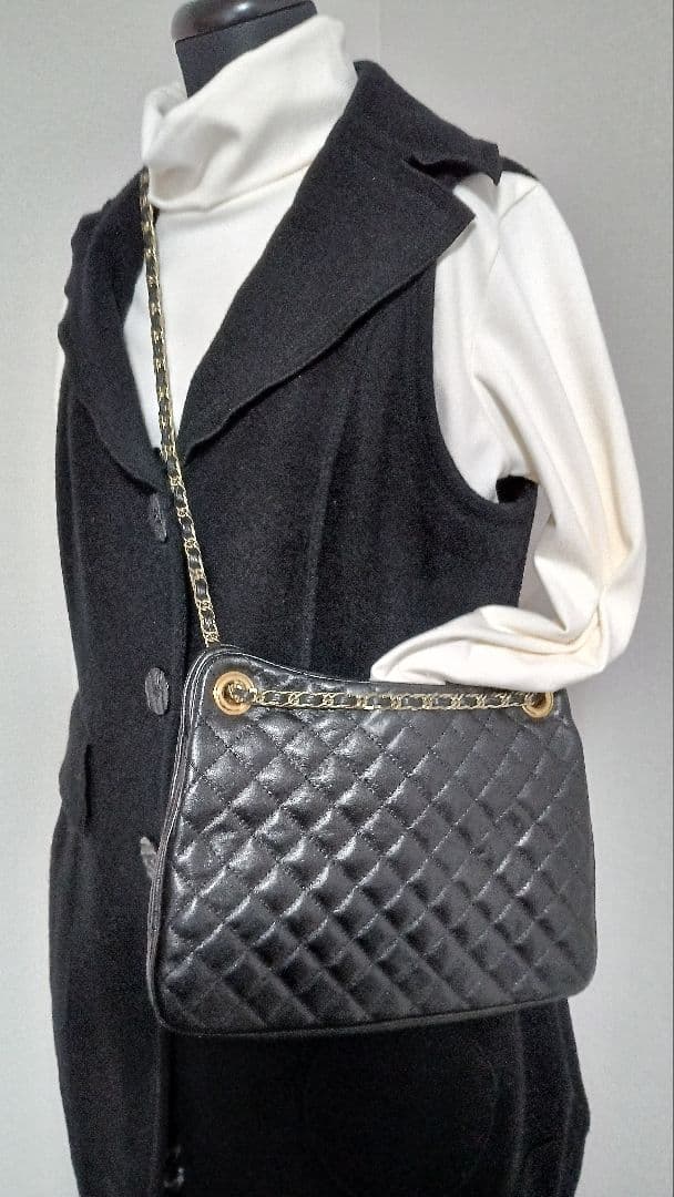 12万　エイココンドウロングベストとスカート/レリアン革バッグ/未使用トップス