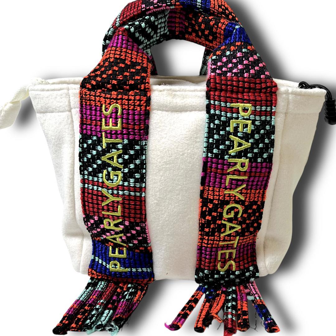 パーリーゲイツ ソフトボア ロゴ刺繍 フリンジハンドル カートバッグ 030