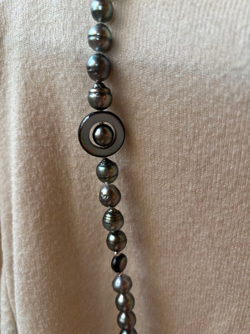 黒蝶ロングネックレス　約90cm