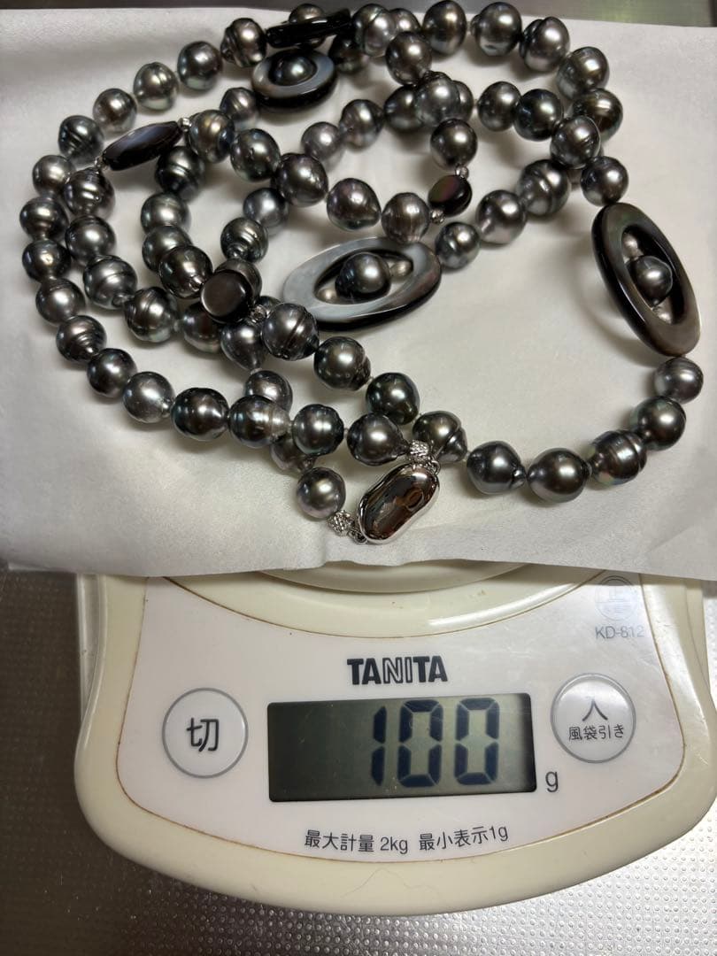 黒蝶ロングネックレス　約90cm