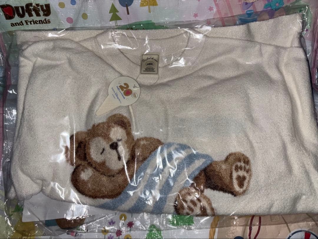 【ルームウェア】 ディズニー ジェラートピケ ダッフィー 20周年 半袖 白