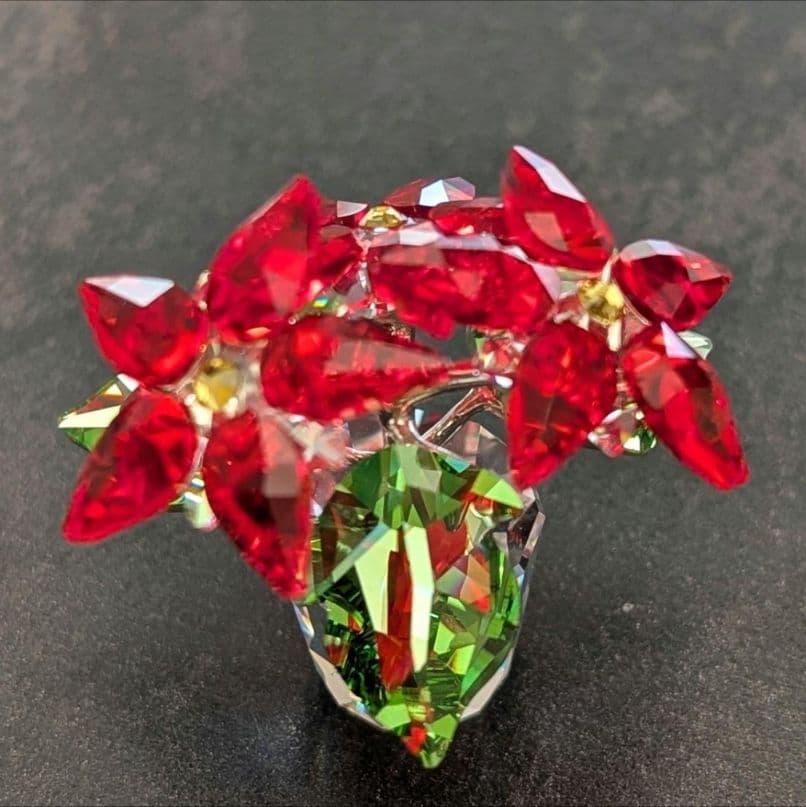 【レッド】SWAROVSKI スワロフスキー ポインセチア　箱付