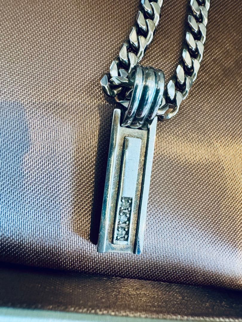 日本製 silvk+32 喜平 ネックレス 天然ダイヤ0.04