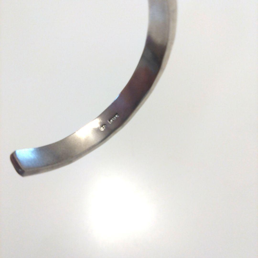 SALE＜6mm幅、厚み2.3mm＞【 平打ち 叩き バングル 】シルバー925