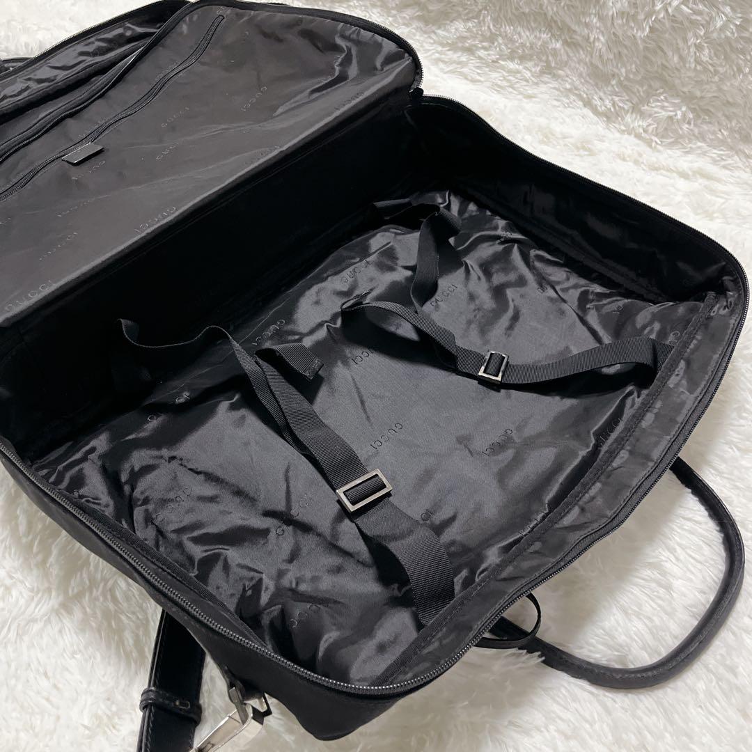 極美品✨GUCCI グッチ　ビジネスバッグ　黒　ボストンバッグ　ショルダーバッグ