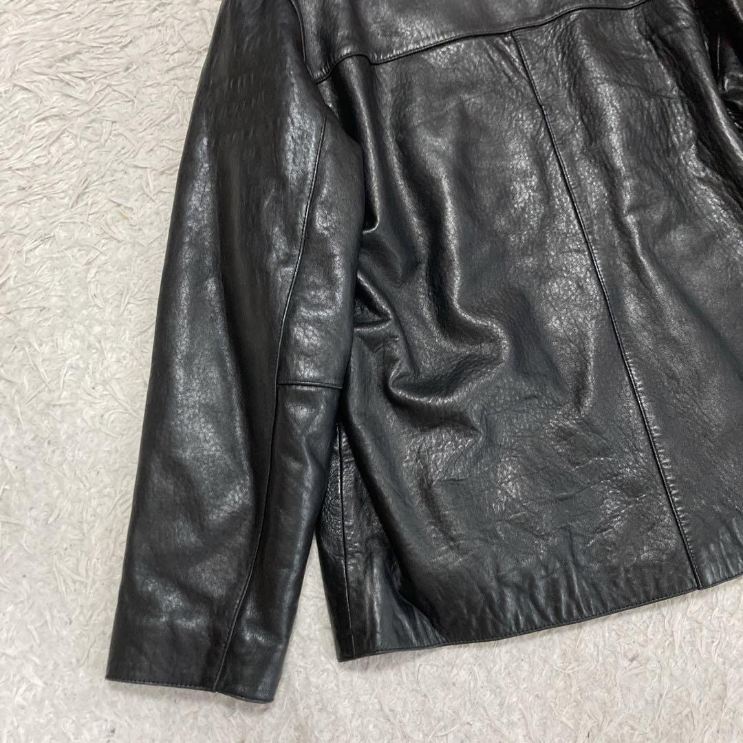 【希少美品】オンワード樫山　ラムレザージャケット　羊革100%　大きいサイズ