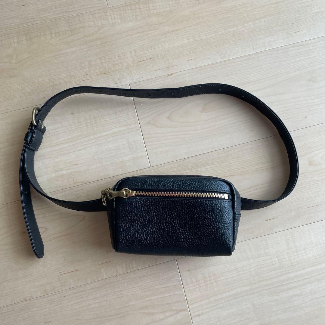 専用です。TOFF＆LOADSTONE、ウエストバッグ、黒、ブラック、レザー