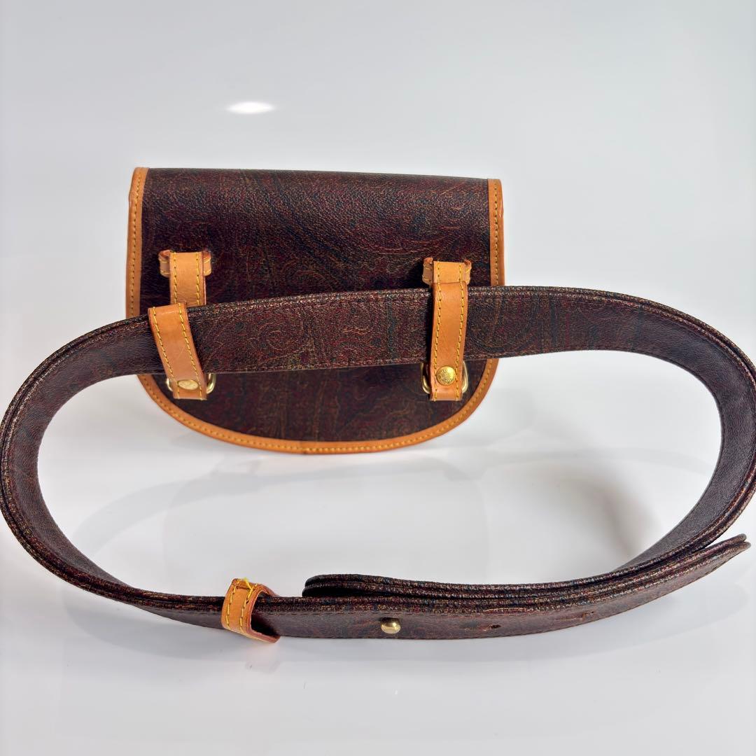 【極美品】ETRO エトロ ショルダーバッグ ペイズリー柄 ベルト 斜めがけ
