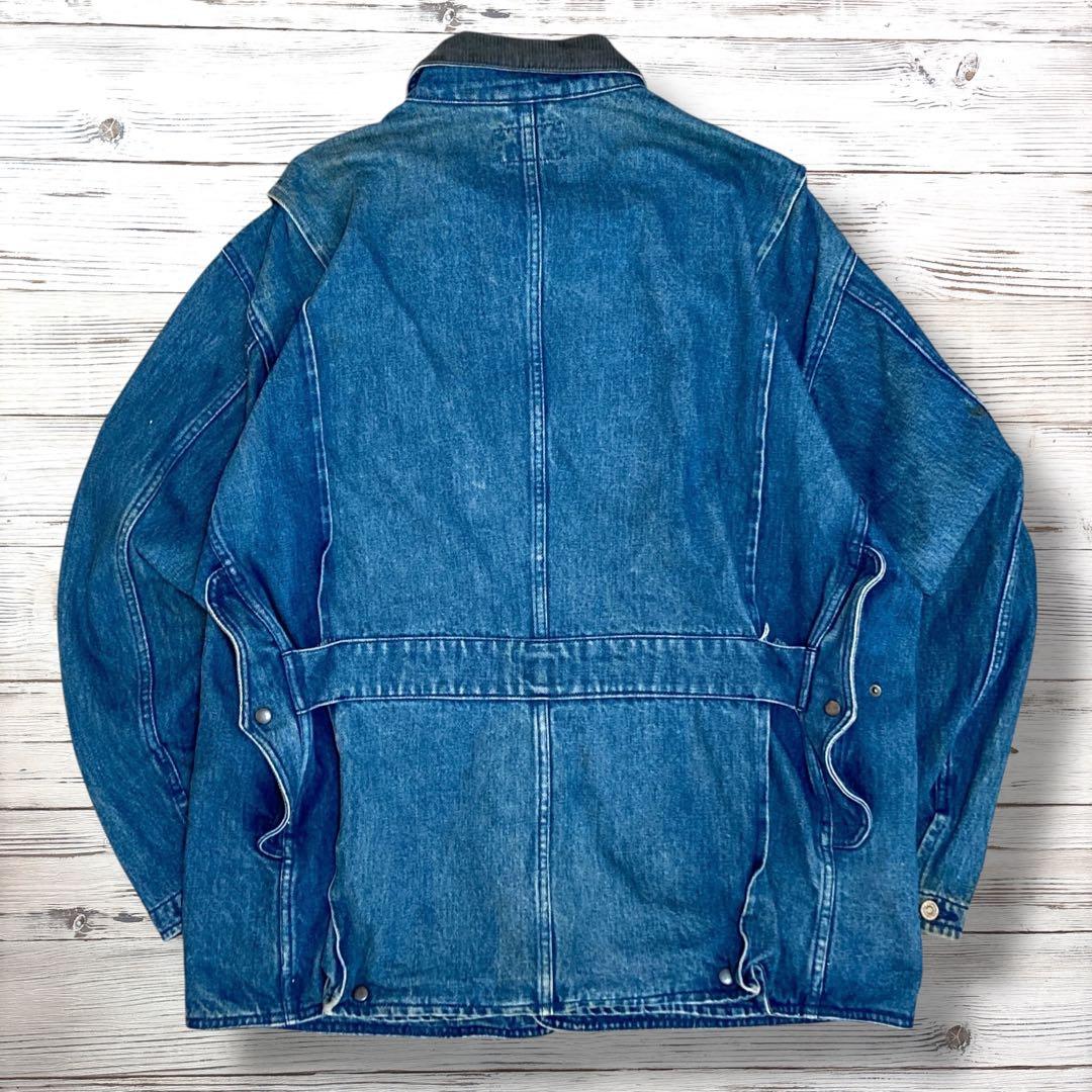 80s ポロ ラルフローレン デニムジャケット シンプル 青 M 1780