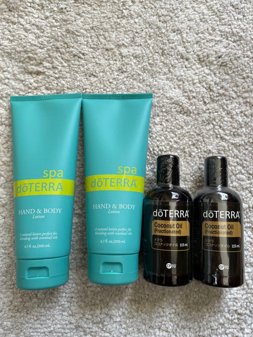 ドテラハンドアンドボディローションとココナッツオイル4本セット
