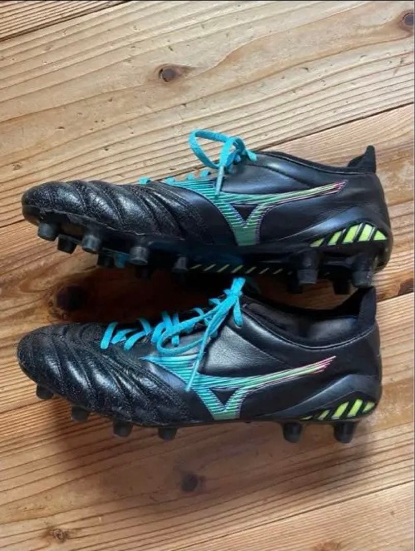 Mizuno サッカーシューズ ブラック/ブルー/グリーン