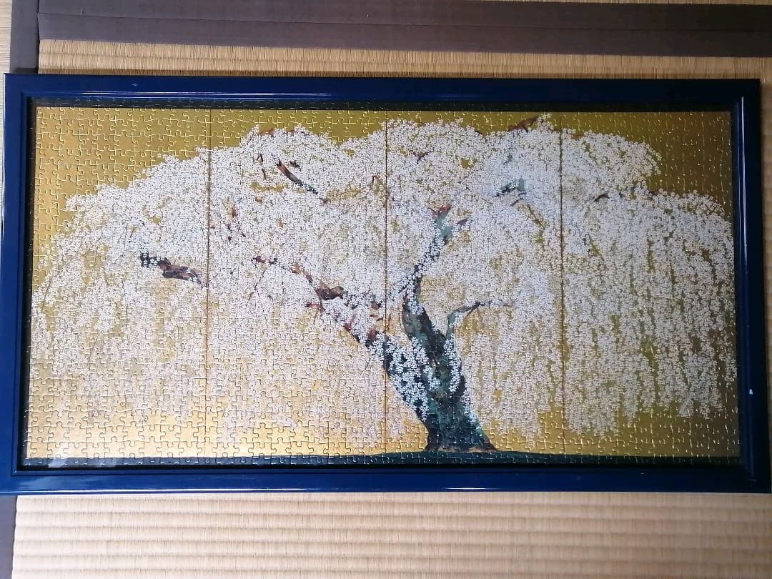 【ジグソーパズル】「久遠寺の朧桜」屏風画