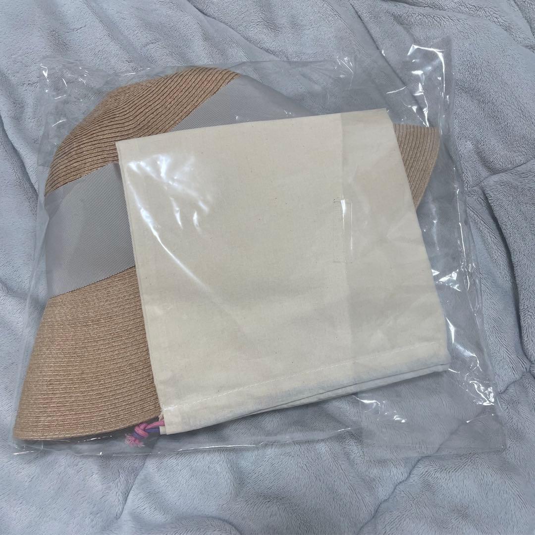 アシーナニューヨーク 麦わら帽子 リボン 帽子 新品 サマーハット