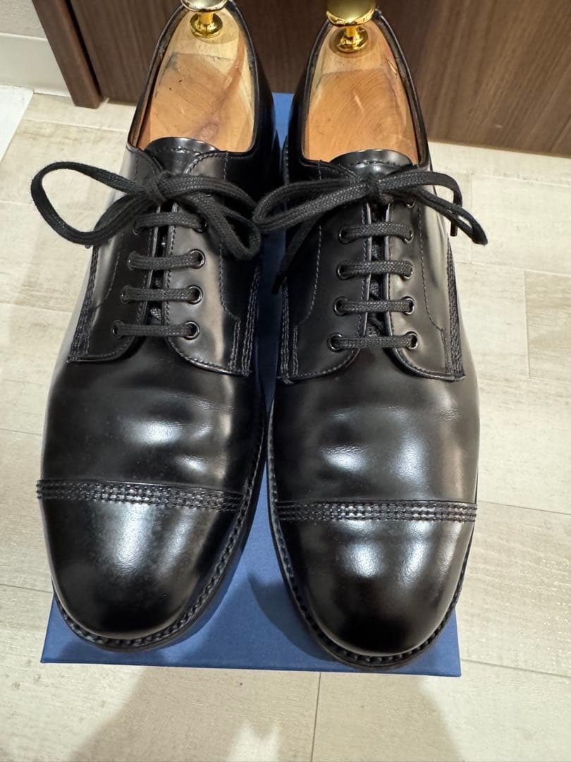 Sanders Military Derby Shoe GB 8 ブラック