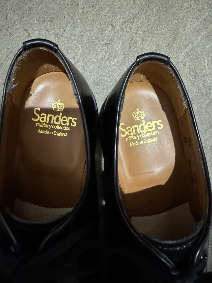 Sanders Military Derby Shoe GB 8 ブラック