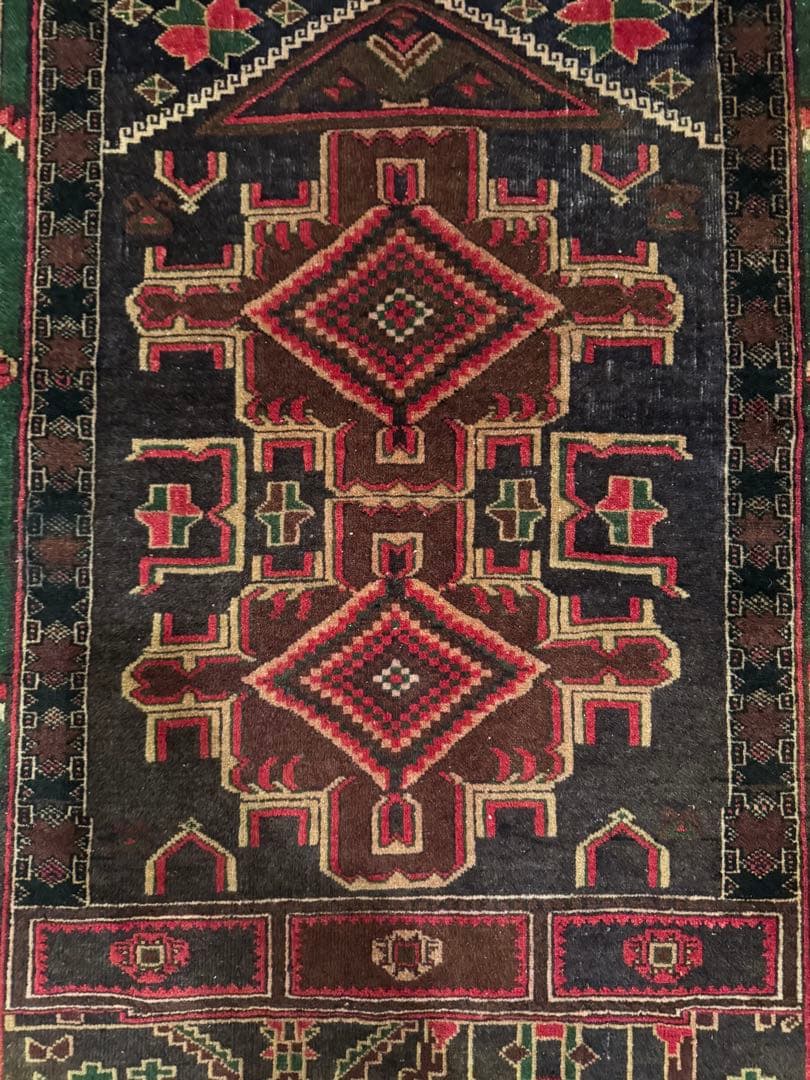 ラグ 約85x135cm トルコ　オールド絨毯 トライバルラグ ヴィンテージ