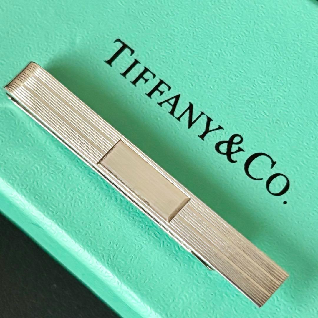 【美品】【ティファニー】ネクタイピン エンジンターン シルバー925