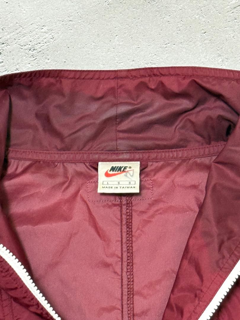 90s Nike 銀タグ ナイロン アノラック バーガンディ