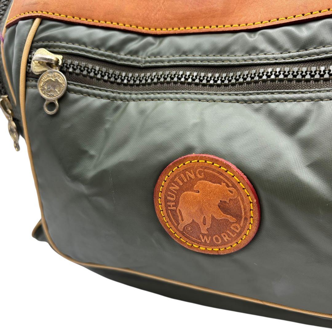 ハンティングワールド ボストンバッグ 2way バチュークロス 大容量 d85