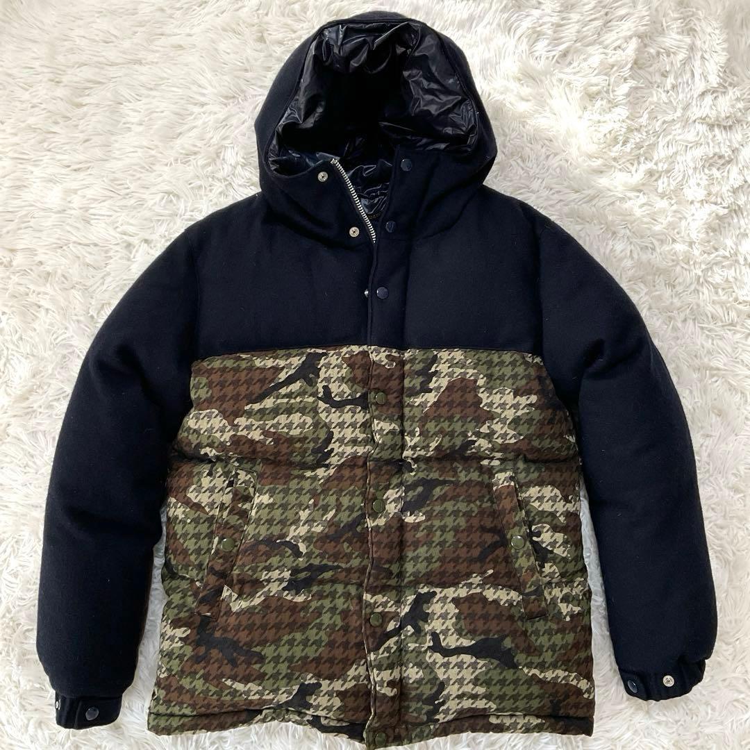 しゅ様ご予約品美品 ⭐︎MR GENTLEMAN カモフラダウンジャケット 紺 M
