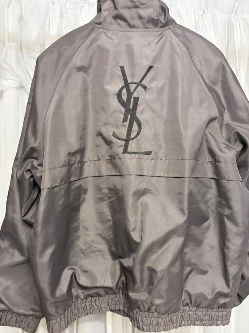 YVES SAINT LAURENT ナイロンブルゾン 刺繍ロゴ