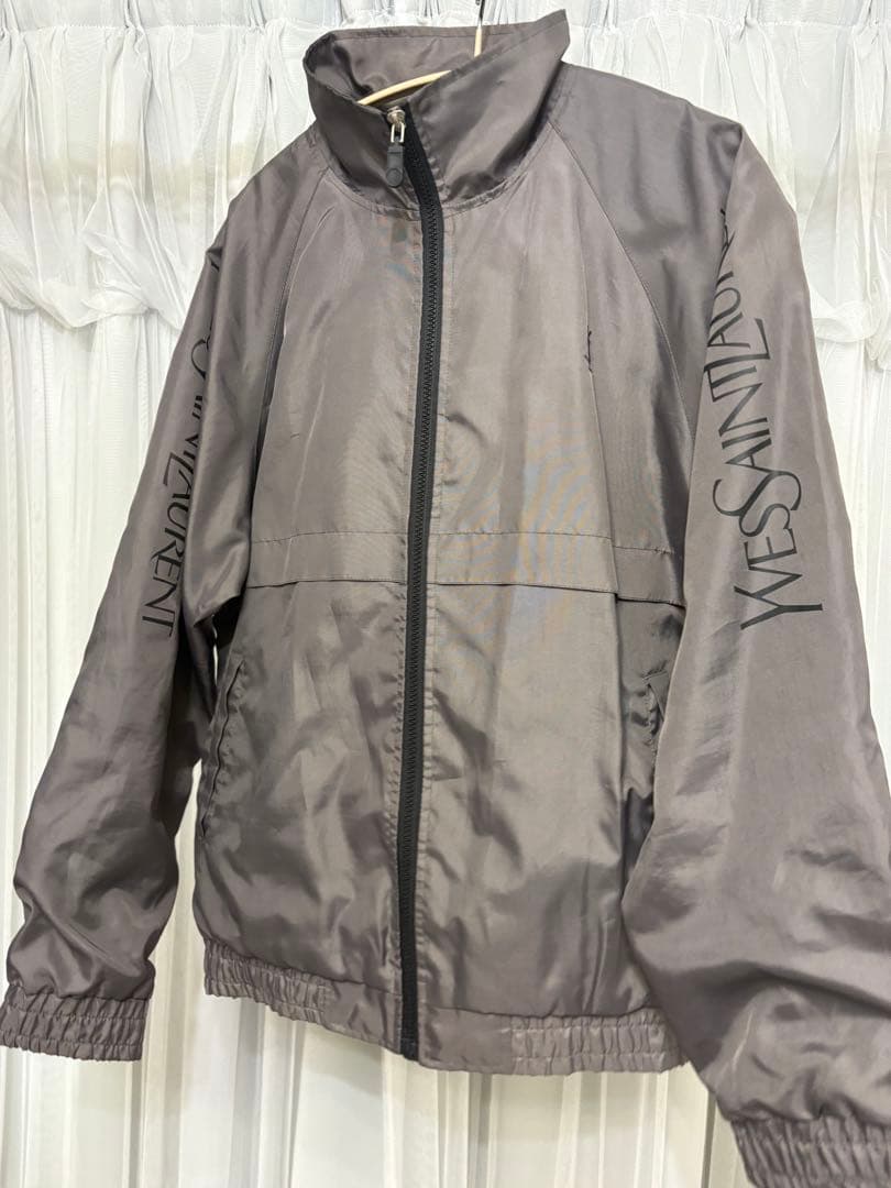 YVES SAINT LAURENT ナイロンブルゾン 刺繍ロゴ