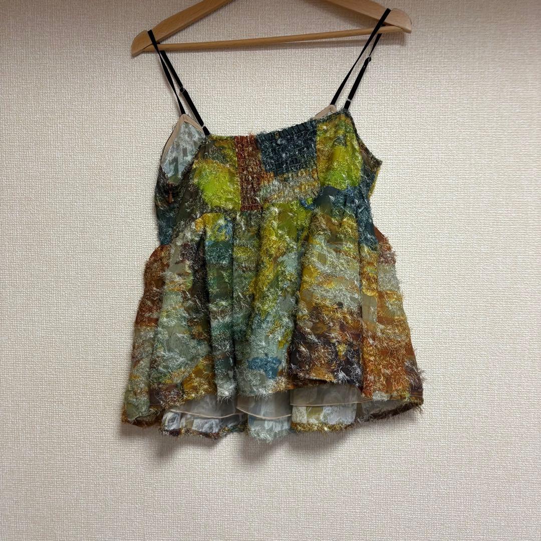 タグ付Ameri MEDI RACHEL FLUFFY ART CAMISOLE