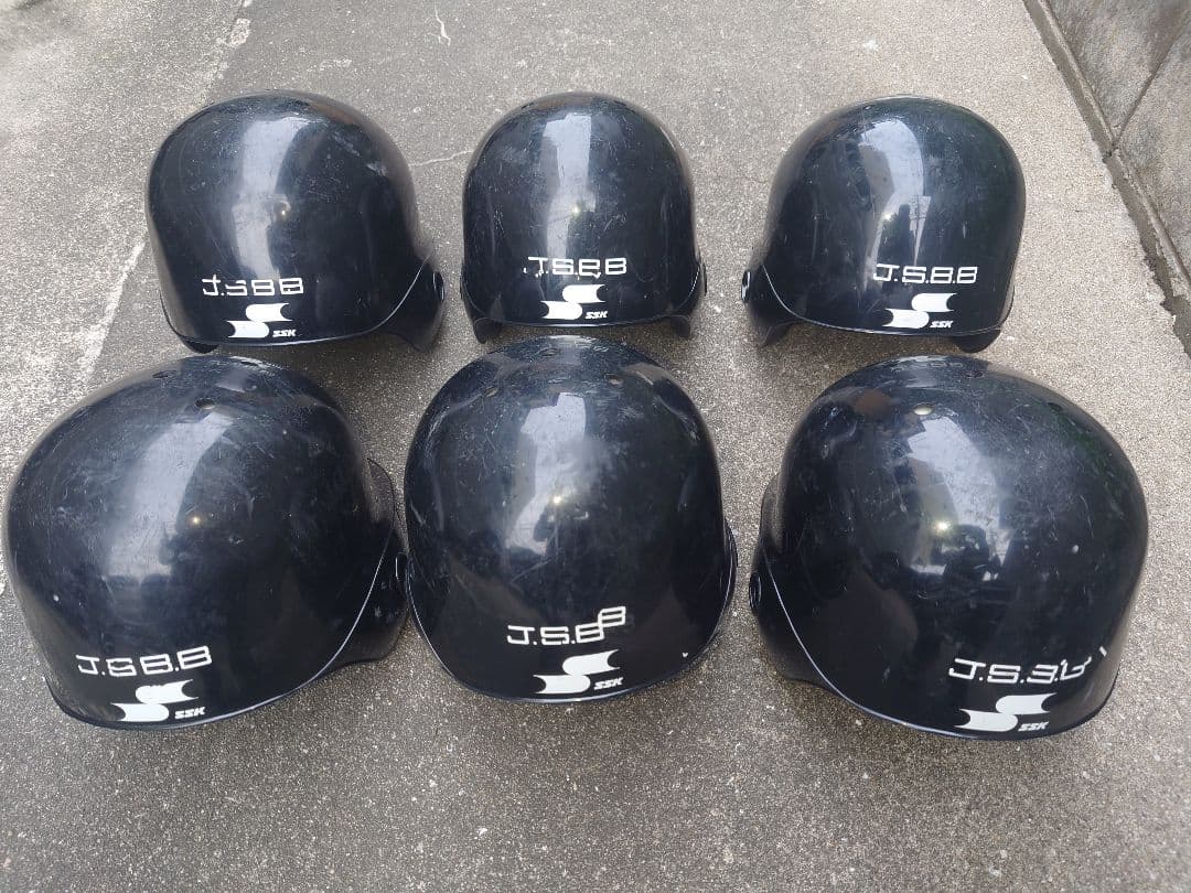 SSK 軟式用バッター用ヘルメット 6個セット 黒