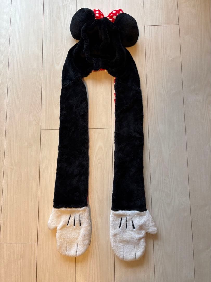 ミニーマウス風マフラーキャップ