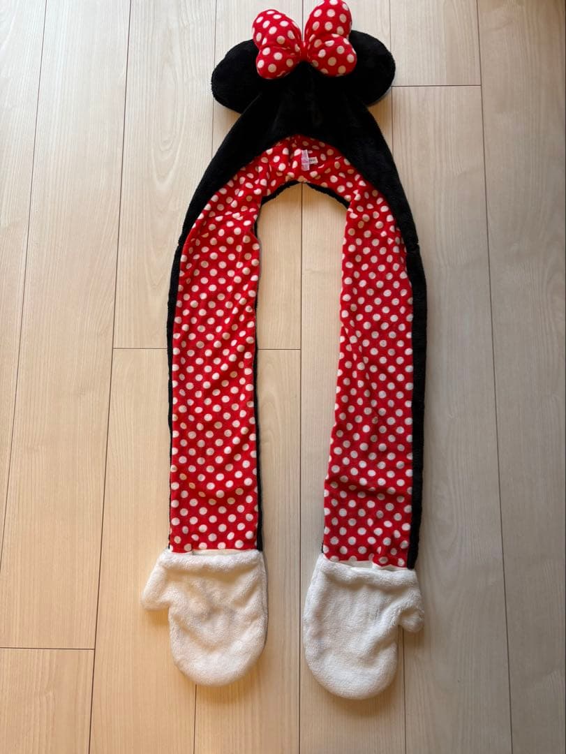 ミニーマウス風マフラーキャップ