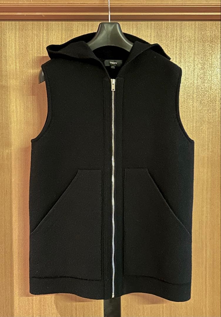 Theory★Lana Cash Hooded Vest/ニットベスト/S