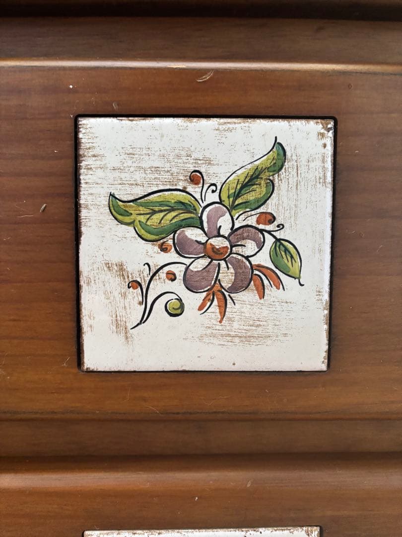 スペイン製家具・バレンシア　タイル6段チェスト　輸入品