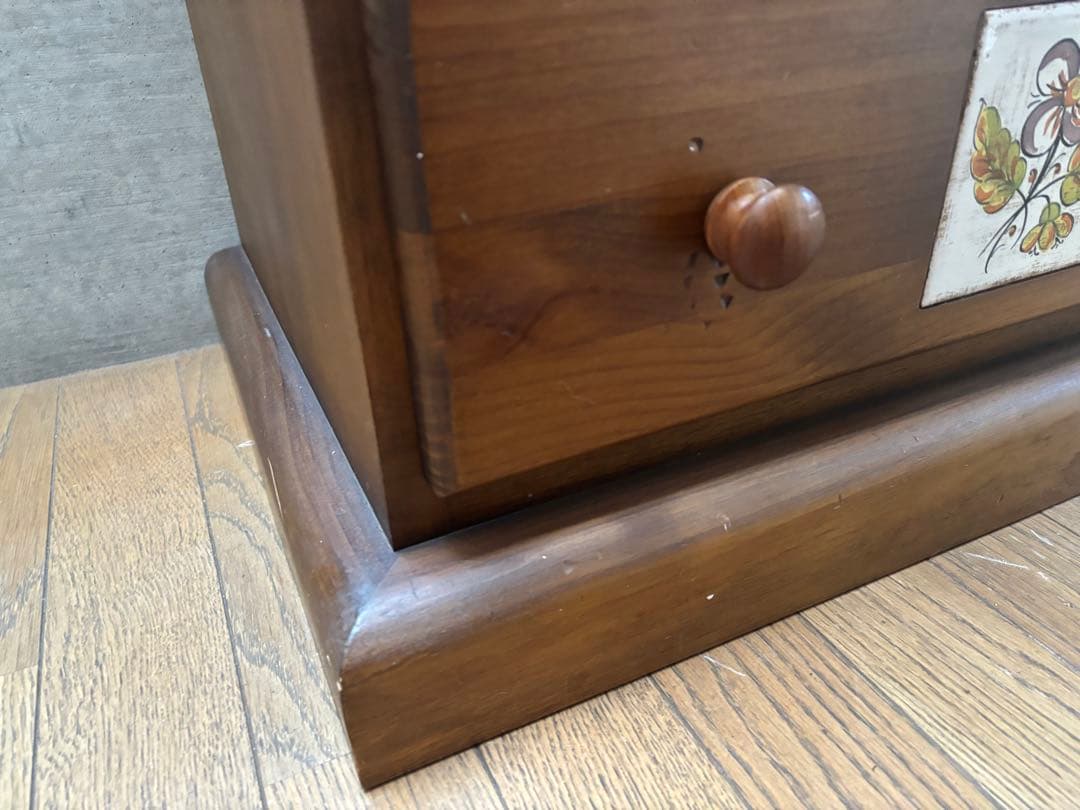 スペイン製家具・バレンシア　タイル6段チェスト　輸入品