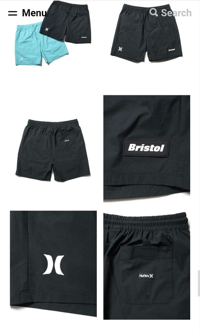 美品 ブラック Hurley × Bristol Mサイズ ショートパンツ