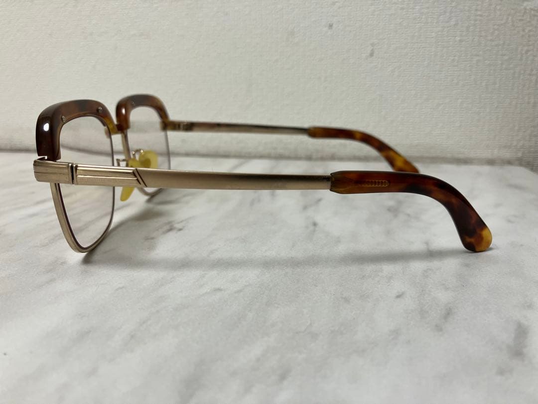 度入りメガネ★本鼈甲　べっ甲　眼鏡フレーム　チタン　54□16