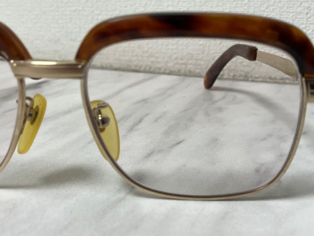 度入りメガネ★本鼈甲　べっ甲　眼鏡フレーム　チタン　54□16