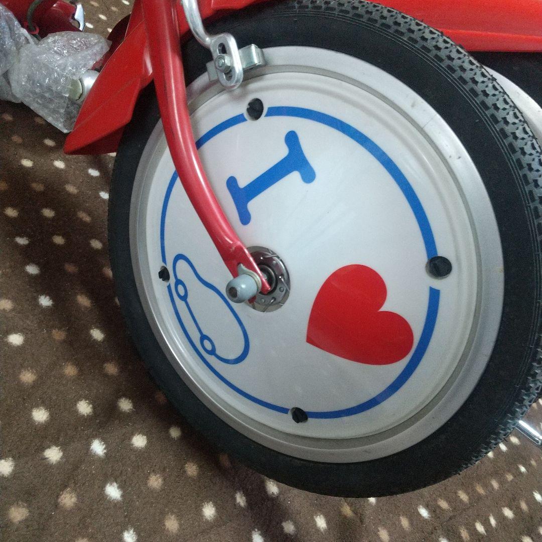 激レア マーチャリ 日産マーチ ノベルティ　折り畳み自転車　赤色　I LOVE