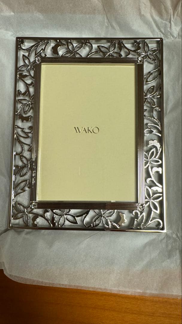 WAKO 花柄メタルフォトフレーム