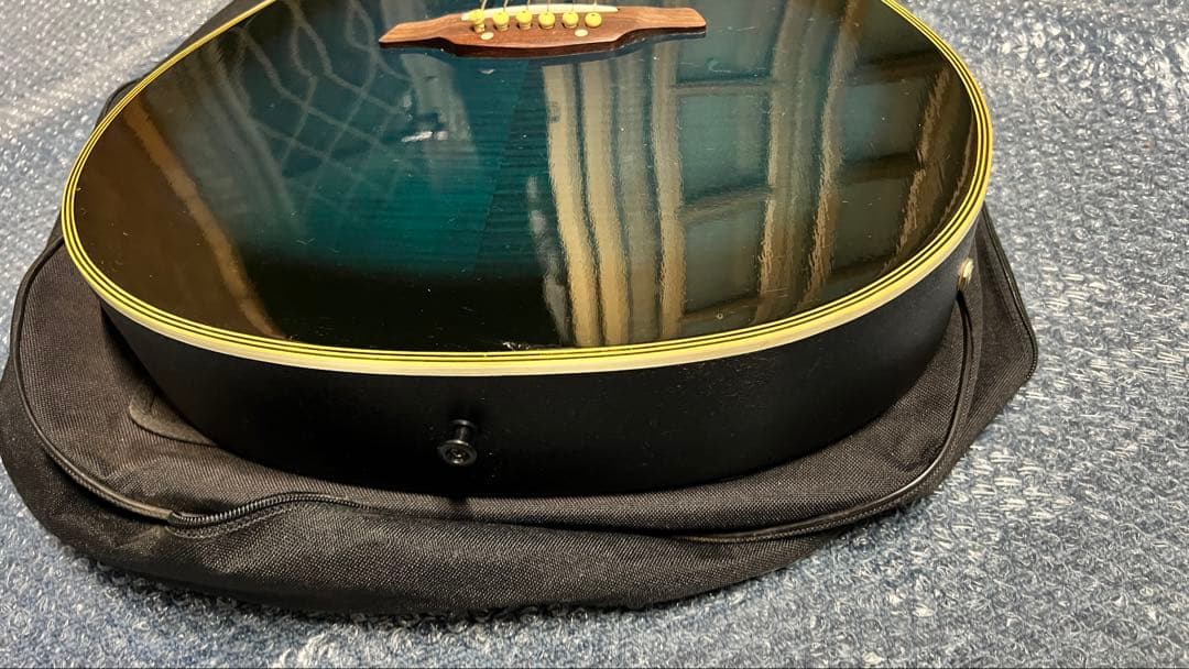 送料込! 美品 エレアコ ARIA AMB-35 グリーン　サンバースト