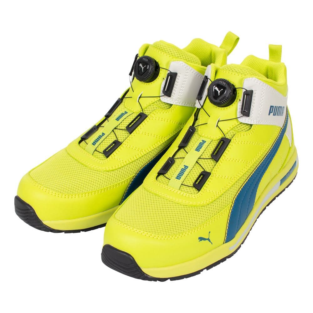 プーマ安全靴#63.214 28.0cmスイッチバックイエローディスクミッド