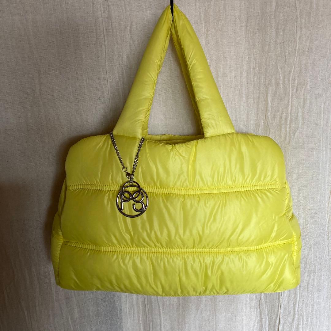 【美品】パーリゲイツ　チャーム付きバック　イエロー