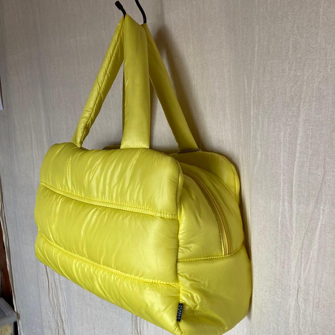 【美品】パーリゲイツ　チャーム付きバック　イエロー